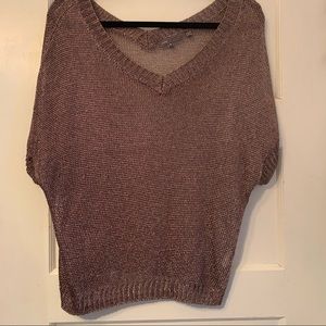 NWOT metallic knit Vince dolman-sleeve sweater